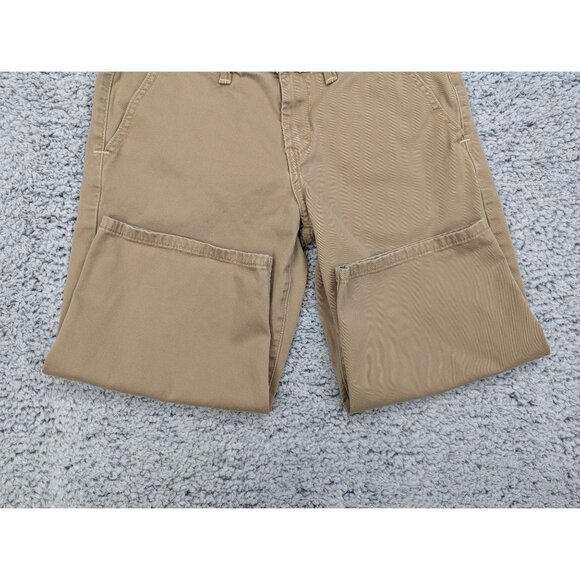 Y2K Levis Wide Leg Capris Size 6 Boho Preppy 90s Canvas Cali Skater Retro Brown - Picture 8 of 13